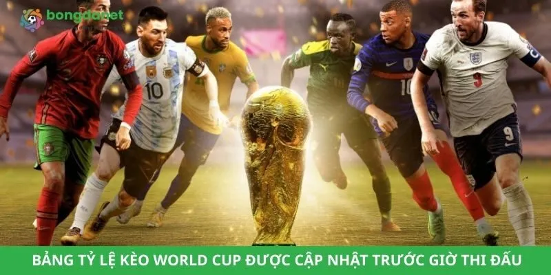  Bảng tỷ lệ kèo World Cup được cập nhật trước giờ thi đấu 